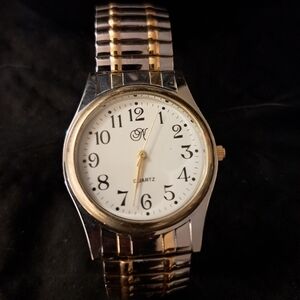 Gold and Silver Quartz Watch
